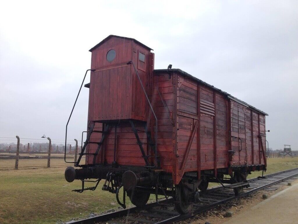 Locomotora del tren que llegaba a Auschwitz Birkenau