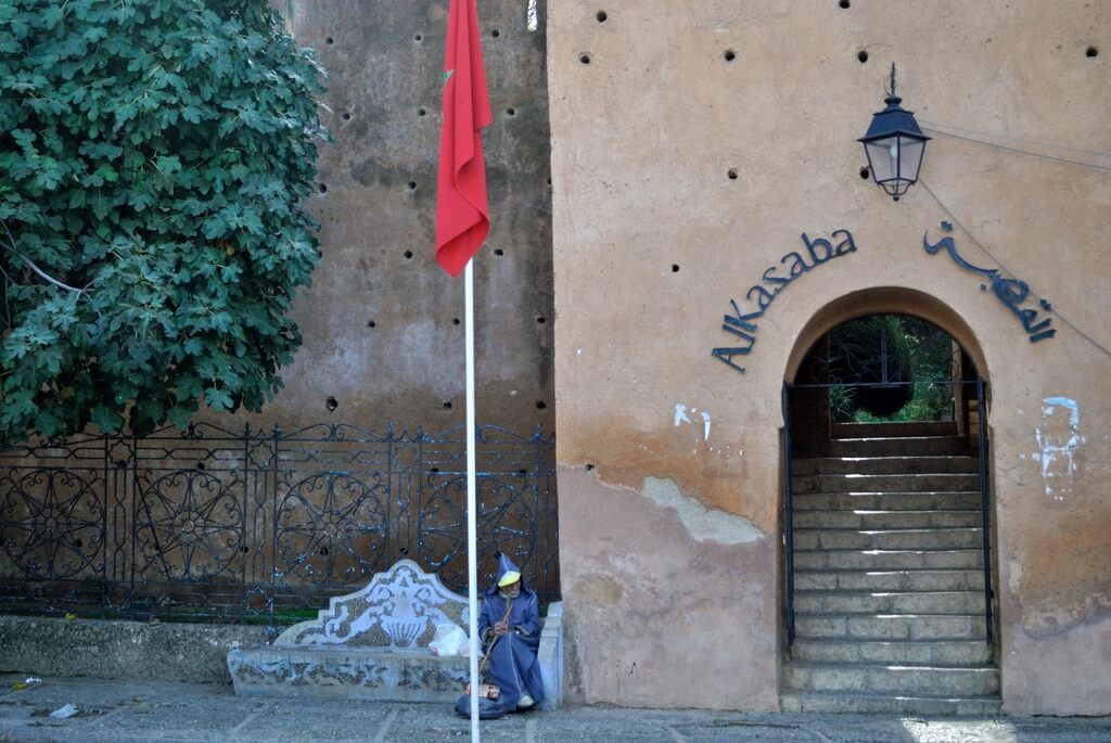 Puerta de entrada a la Alcazaba de Chefchaouen