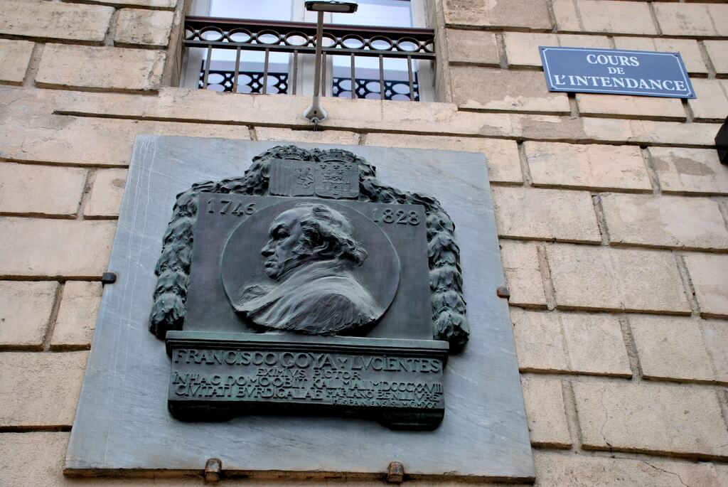 Placa de Goya en Cours de L´Intendance