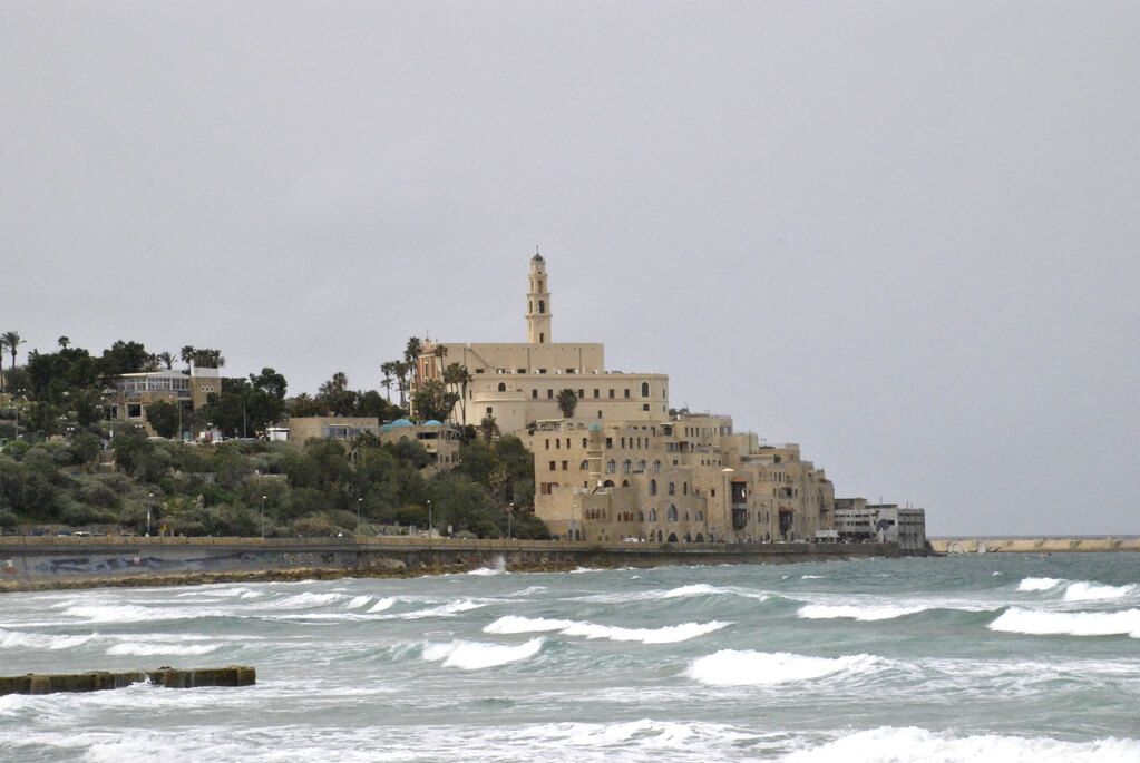 Old Jaffa desde la zona moderna de Tel Aviv