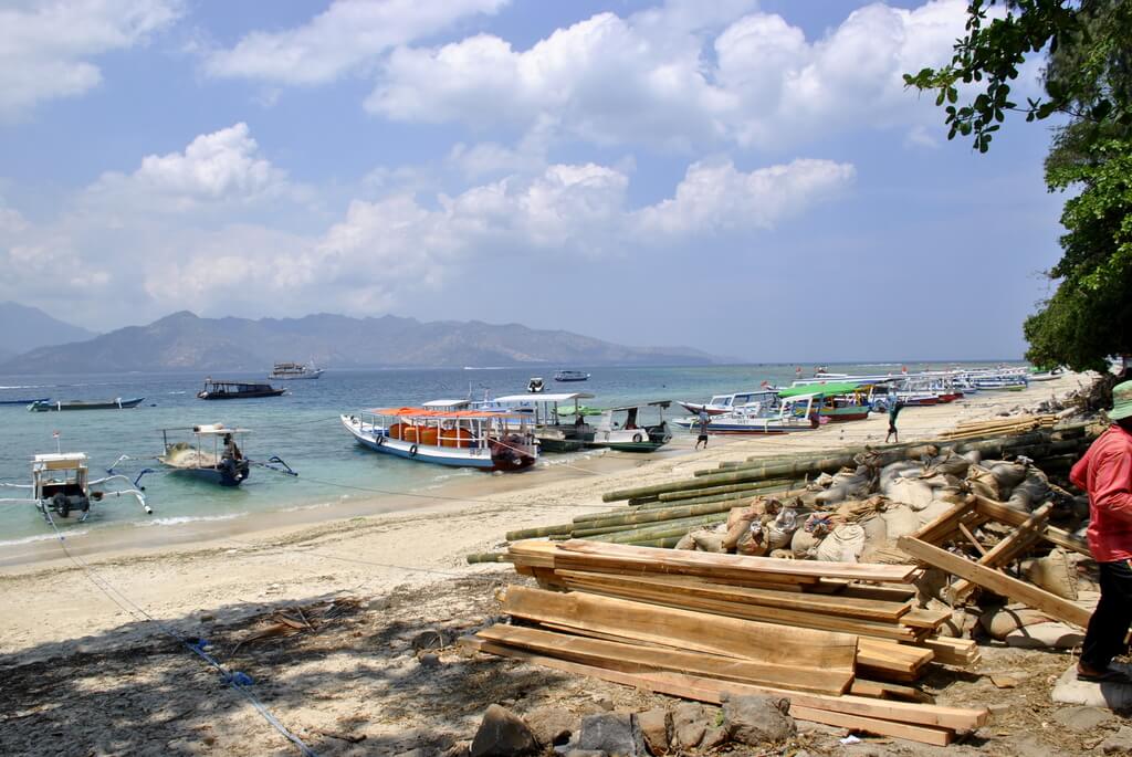 Pequeño puerto de Gili Air ruta de 10 días por Bali