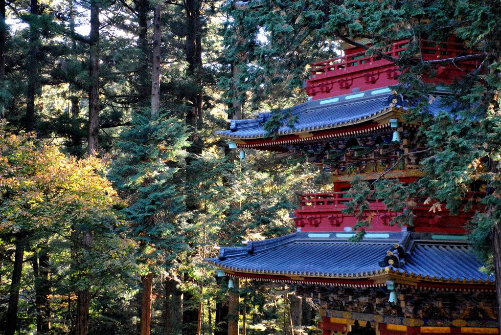 Pagoda de cinco pisos dentro del Santuario Toshogu