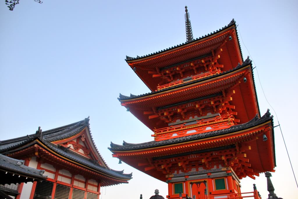 Pagoda en el templo Kiyomizu-Dera