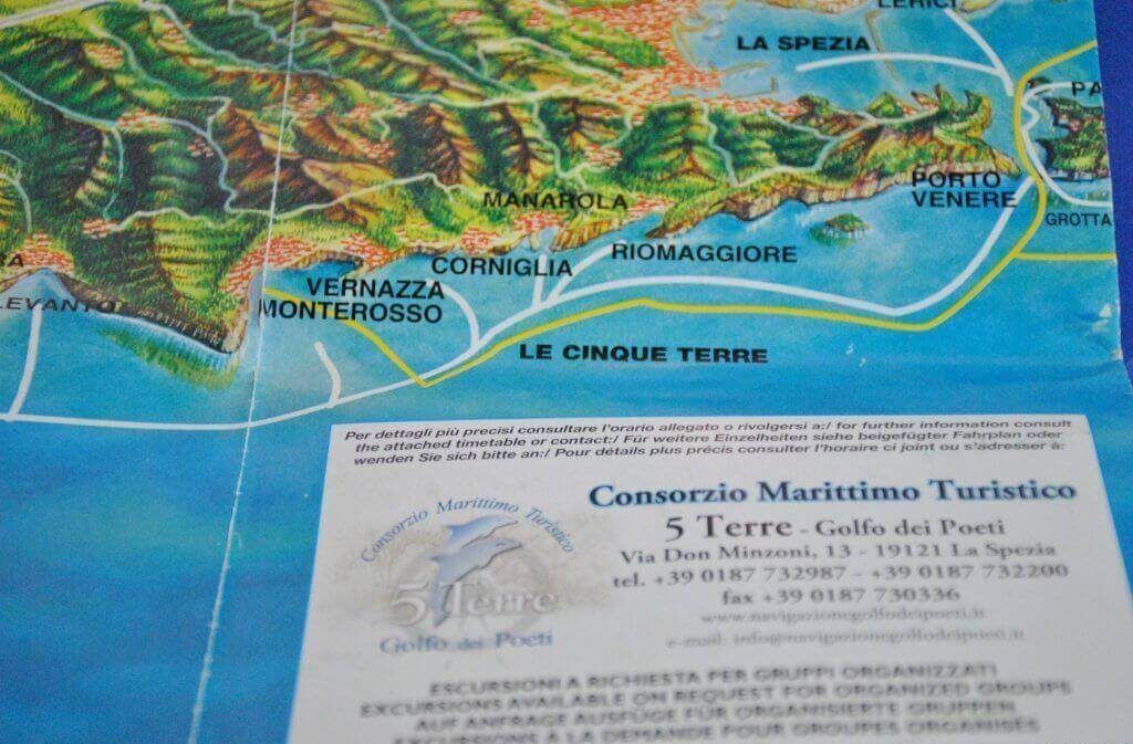 Rutas marítimas entre La Spezia y los pueblos de Cinque Terre