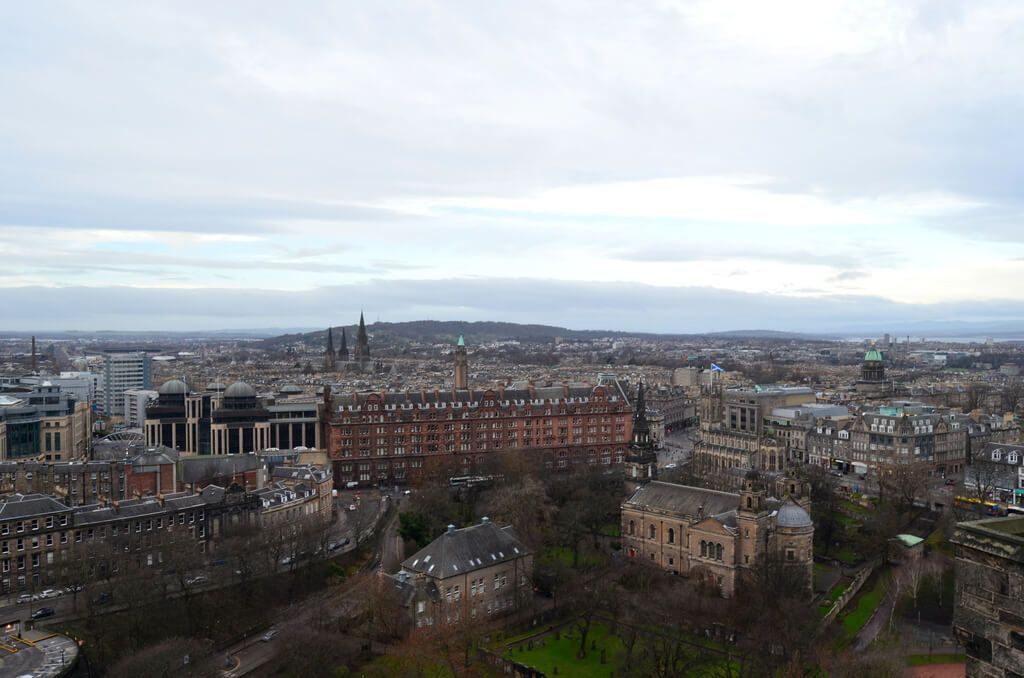 Vistas de Edimburgo desde el castillo