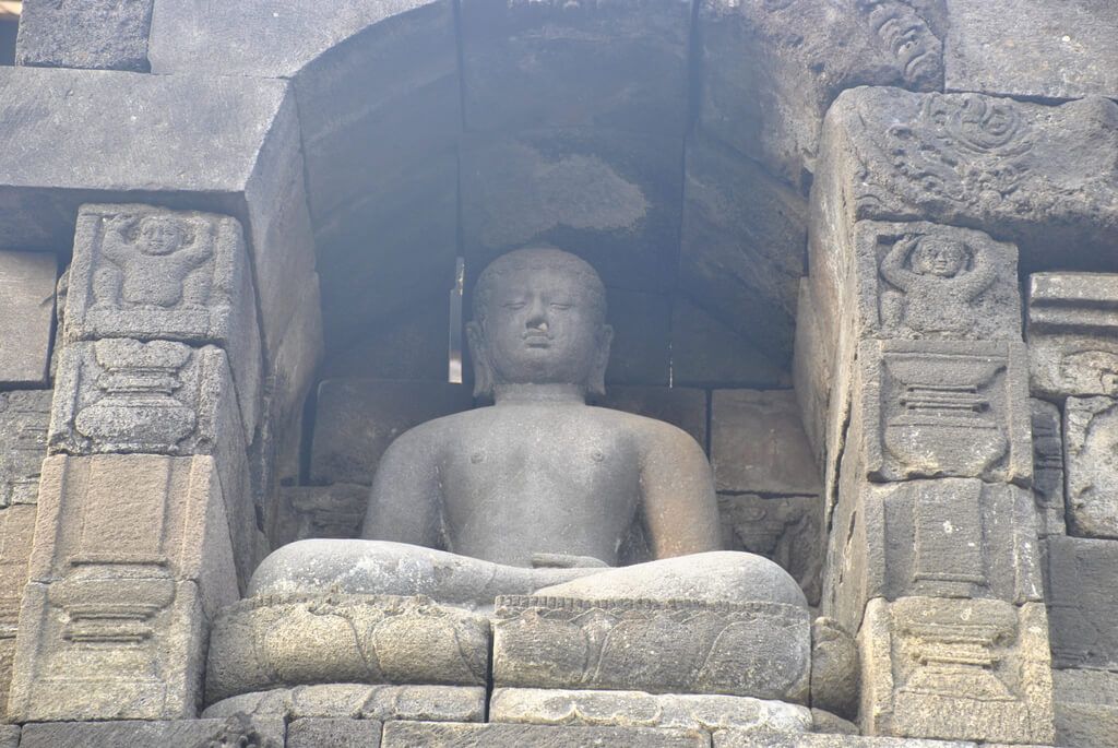 interior del templo de Borobudur