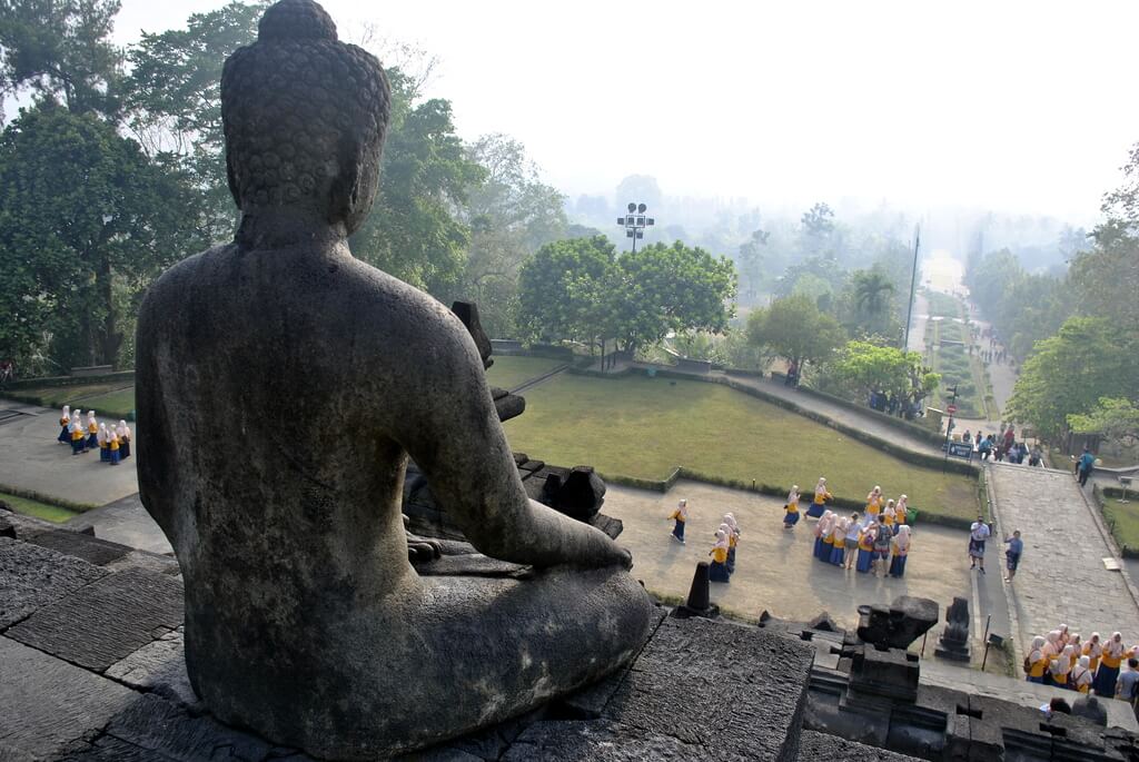 segundo nivel del Templo de Borobudur