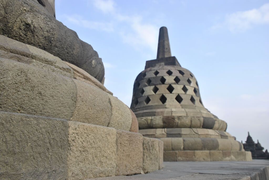 último nivel del Templo de borobudur