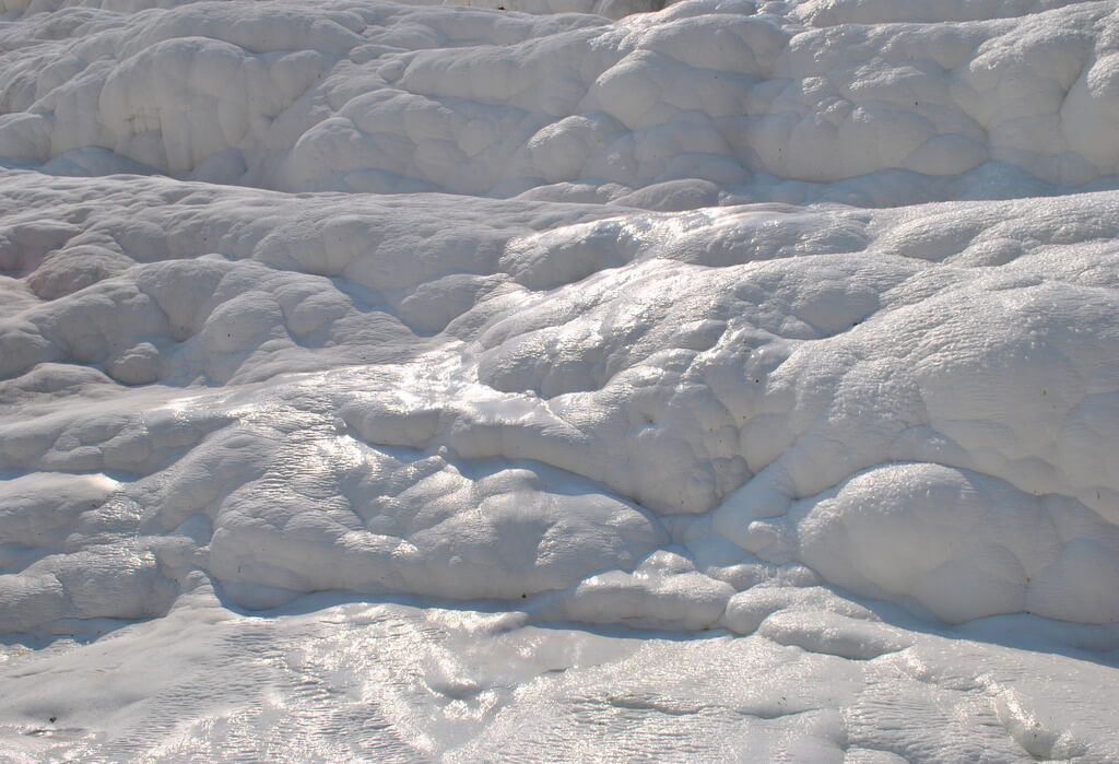 Detalle de un travertino de Pamukkale