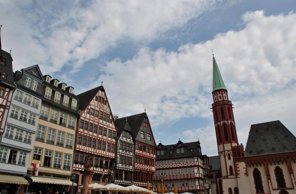 Panorámica de la plaza Römerberg, Frankfurt