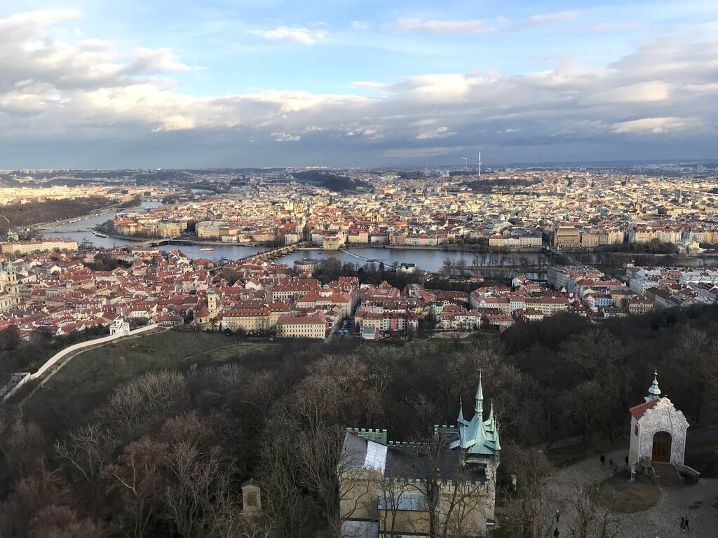 Vistas de Praga desde la Torre Petrín