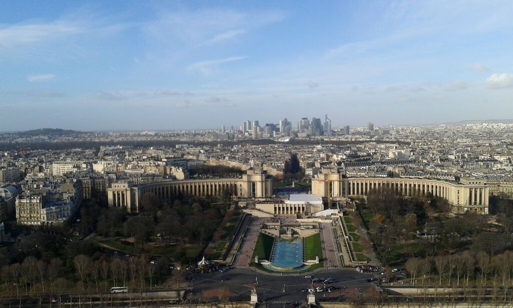 Jardines de Trocadero desde la Tour Eiffel