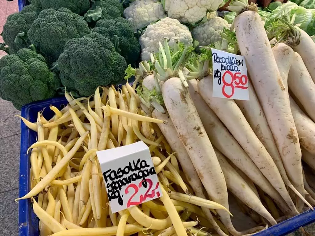 Verduras en el mercado