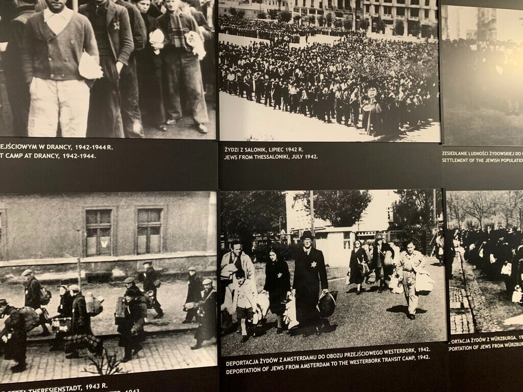 Fotos de judíos recién llegados al campo de concentración