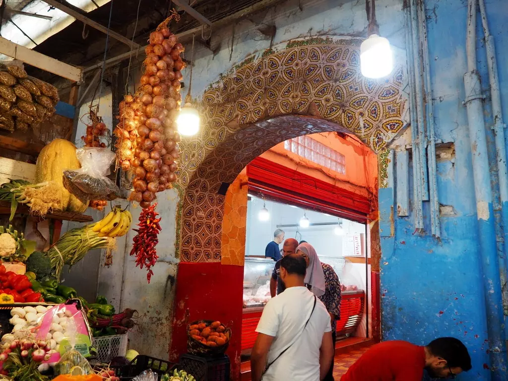 Interior del Mercado Central de Tánger