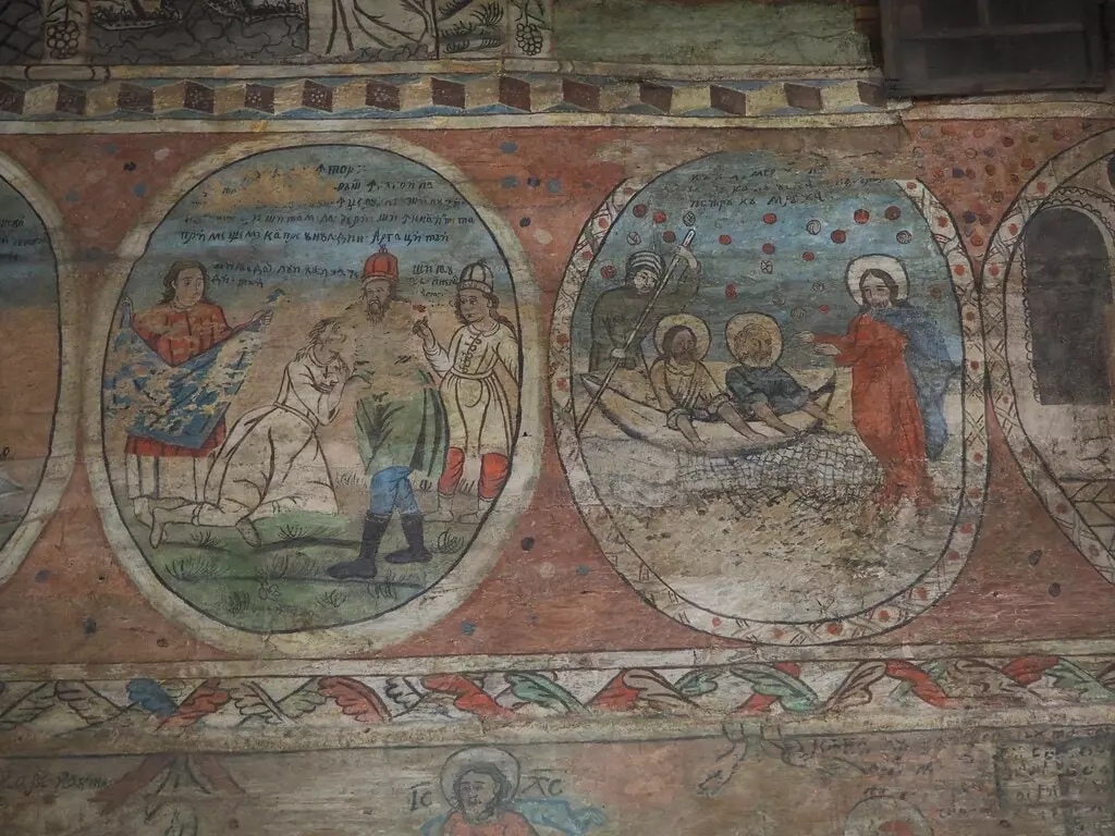 Pinturas interiores de la Iglesia de Barsana