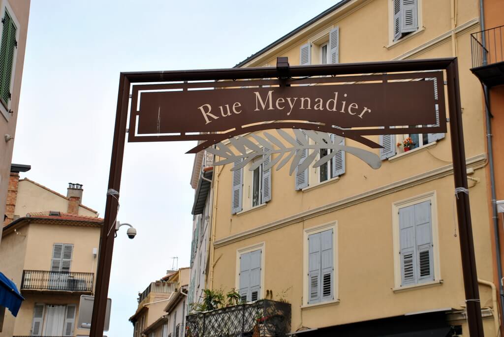 Comienzo de la Rue Meynadier, Cannes