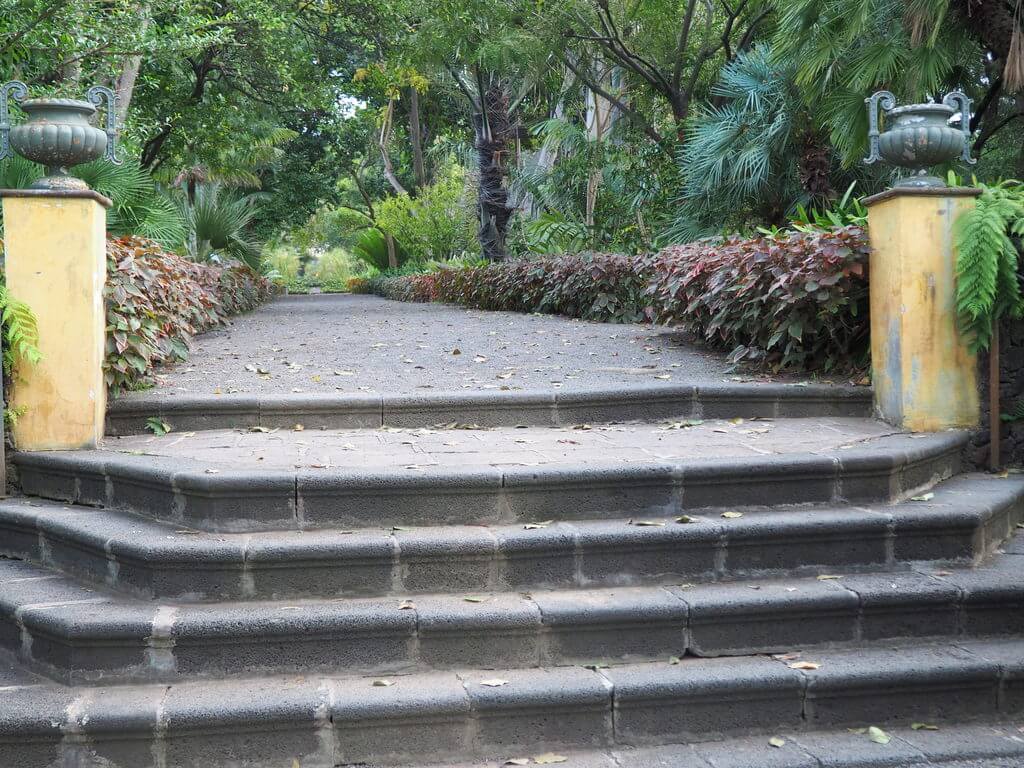 Escaleras de acceso al Jardín Botánico