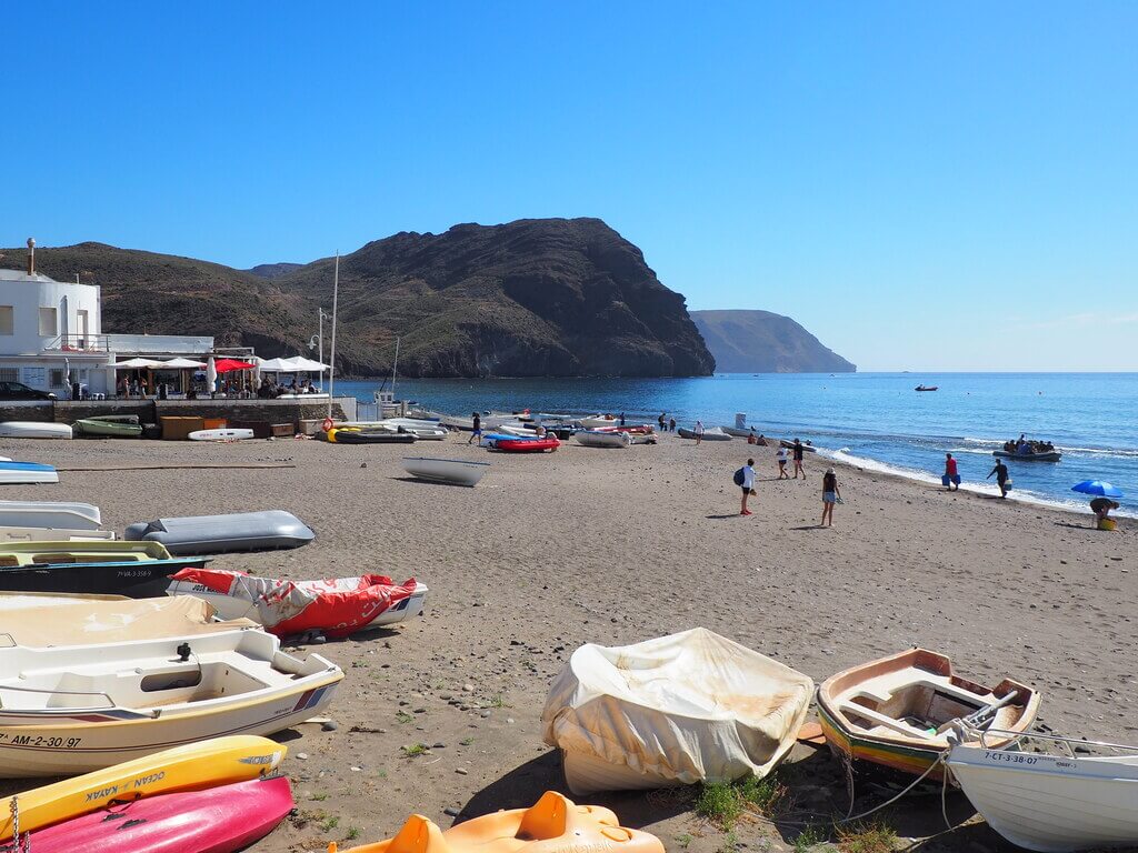 La coqueta playa de Las Negras