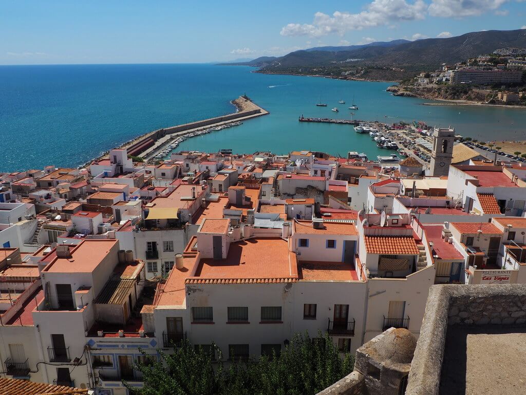 Casco histórico de Peñíscola desde el castillo