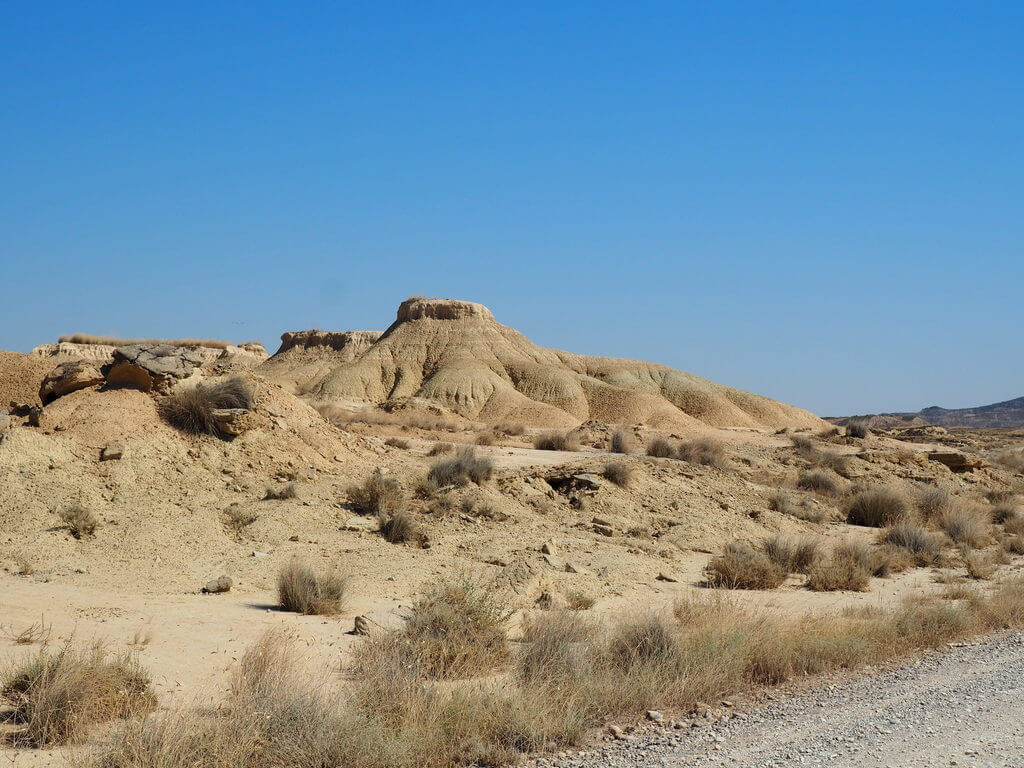 La erosión haciendo de las suyas en el paisaje de las Bárdenas