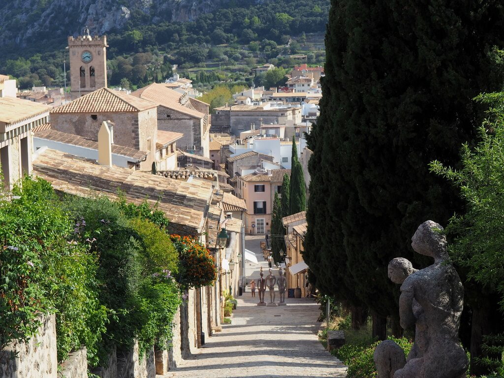 Pollença desde la parte más alta del Monte Calvario