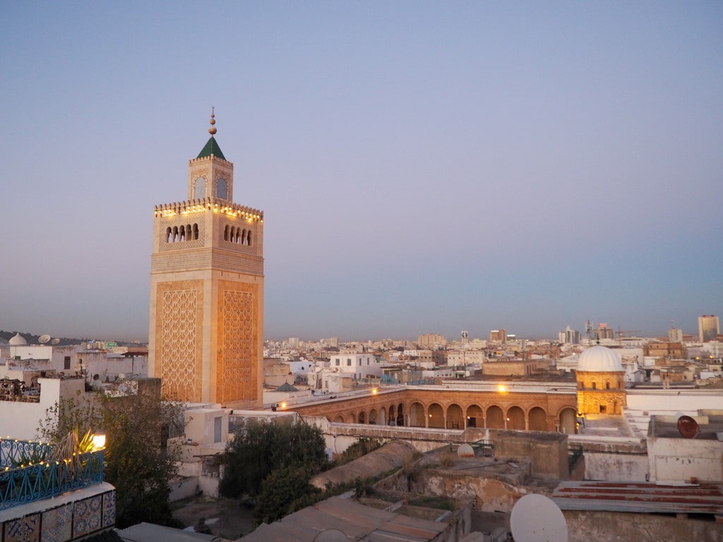 La medina de Túnez desde el Café Panorama