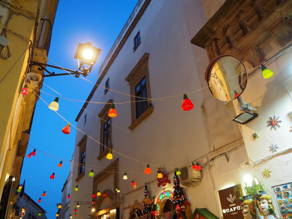 Casco antiguo de Gallipoli de noche