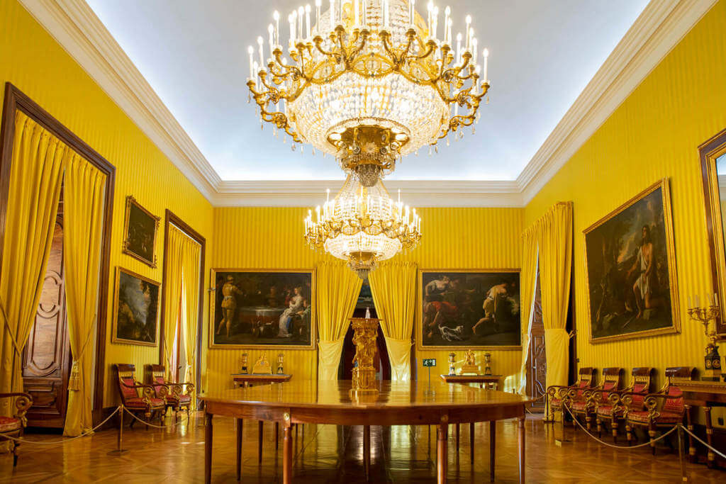 Uno de los comedores Palacio de la Granja de San Ildefonso