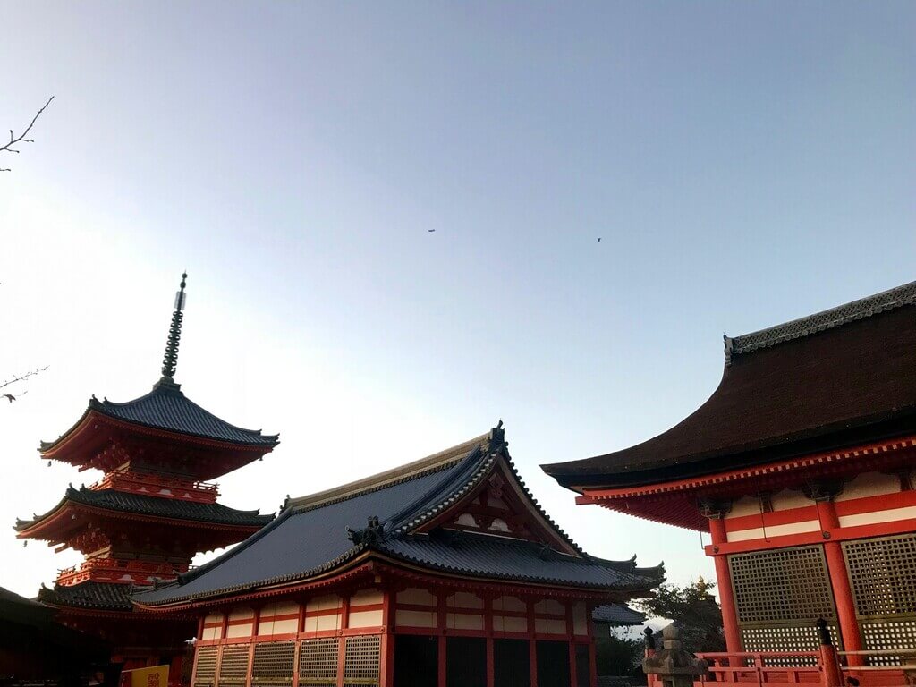 Templo Kiyomizu Dera al atardecer