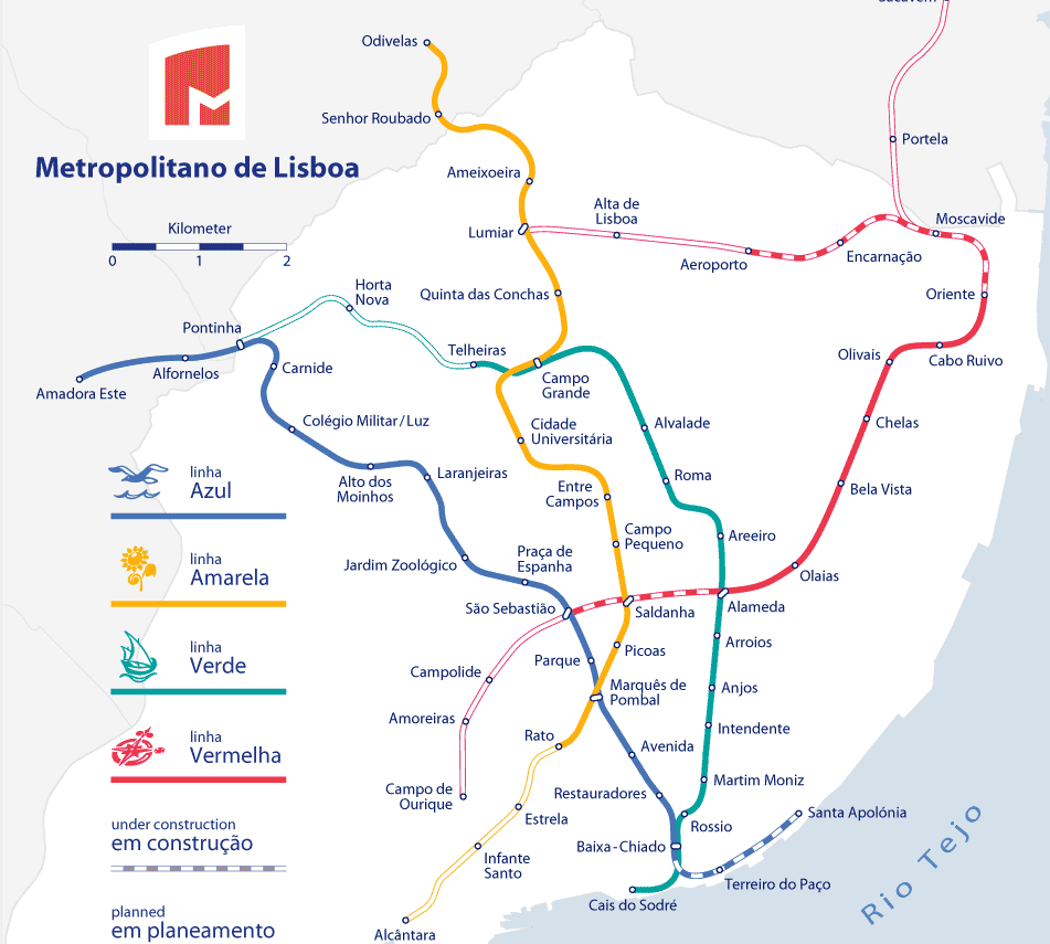 Plano metro de Lisboa